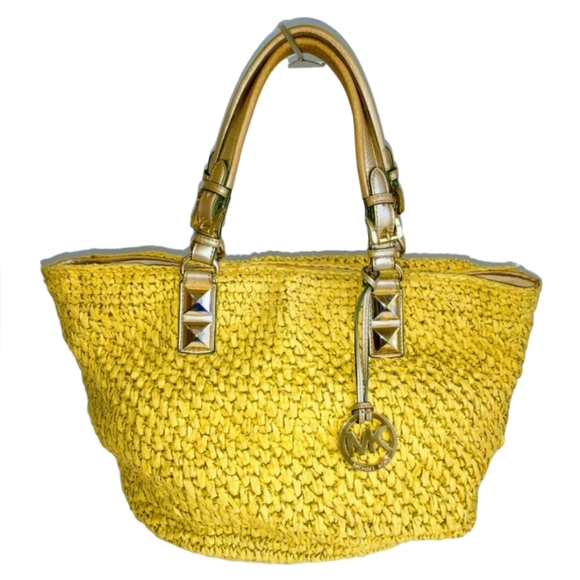 💥Offers Welcome💥 MICHAEL KORS Santorini Straw Tote Bag - Picture 2 of 15